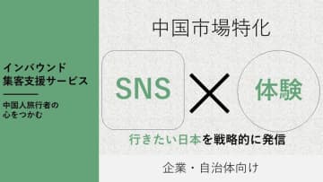 インバウンド集客の鍵は「体験とSNS」　中国市場に特化した新サービスを開始　中国人旅行者の心をつかむ「行きたい日本」の発信が、SNSと体験融合の戦略で可能に