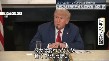 トランプ大統領「怒り制御する方法学ぶべき」イスラエル軍に拘束されたグレタさんをやゆ