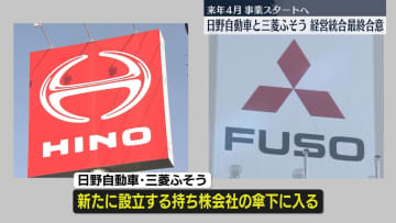 「日野自動車」と「三菱ふそう」　来年4月に経営統合で最終合意
