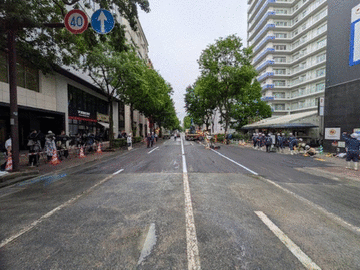 【国道202号】国体道路 中央区内で道路陥没 20時間強ぶり通行止め解除（11日07:00現在）