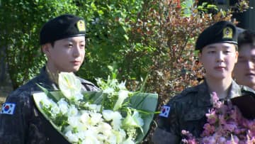 【速報】「BTS」ジョングク（JUNGKOOK）さん・ジミン（JIMIN）さん1年半の兵役終え除隊　軍服姿でファンに挨拶　21日にはSUGA（シュガ）さんも