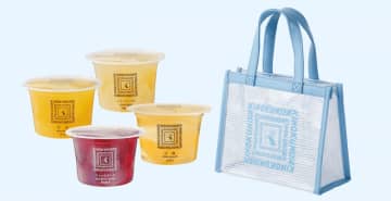 【紀ノ国屋】4種類の"フルーツゼリー"と"クリアバッグ"のセットが新登場！さわやかなクリア素材のバッグが夏のお出かけにピッタリ。