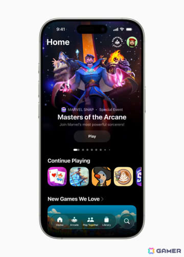 「iOS 26」で新たなアプリ「Apple Games」が登場！ダウンロードしたゲームのイベントやアップデート情報などを一括管理