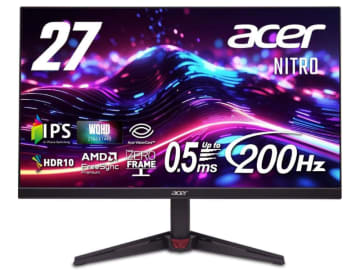 3万円台前半の27型WQHD/200Hzゲーミングモニター。日本エイサーから