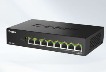 D-Link、2.5GBASE-T対応の8ポートレイヤ2スイッチ「DMS-108P」　PoE++給電も利用可能