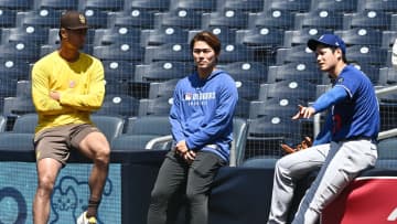 「リハビリ登板できないんだもんねー」ダルビッシュ有が大谷翔平を気遣う　山本由伸含め豪華3投手が約20分談笑