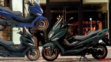 今度の「バーグマン400」はゴールドホイール！ 英スズキがニューカラー3色を発表、日本使用にも導入？