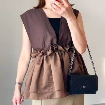 ベスト感覚で使える！【SHEIN】「ペプラムトップス」着回しコーデ