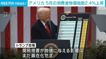 アメリカ 5月の消費者物価指数が2.4％上昇