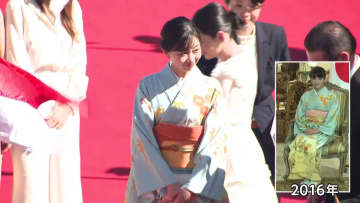 姉・小室眞子さんから譲り受けた振袖姿で…佳子さまがブラジル大統領を表敬訪問「大切な友人、アミーゴとして」　国交樹立130周年の記念式典出席