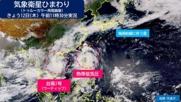 台風＋熱帯低気圧=梅雨前線を活発化　警報級の大雨が長期間つづく所も【週間天気】
