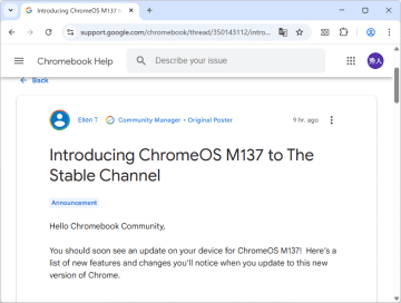 「Chrome OS M137」が公開 ～ヘッドフォンなしでもスピーカーで空間オーディオ／フェイスナビや組み込みスクリーンリーダー「ChromeVox」の改善も