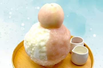 ブランド桃を贅沢に！かき氷専門店「しろいくも梅田」の新作桃かき氷が登場