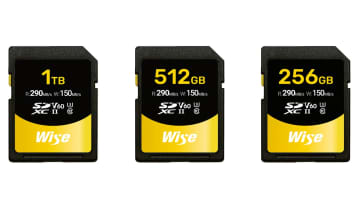 Wise Advanced、4Kビデオ収録向け「Wise SDXC UHS-II メモリーカード SD-Sシリーズ」に1TB/512GB/256GB追加
