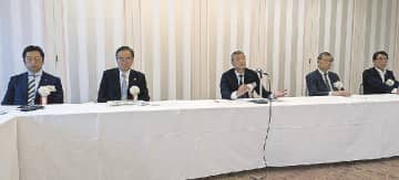 建専連・岩田正吾会長らが会見／請負価格安定化に総力、稼働率と教育も課題に