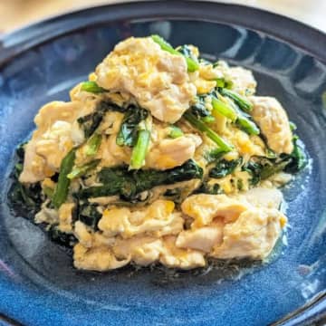 【やっぱり鶏ささみ×ほうれん草って最強！】「とろとろ卵がたまらん」「定食屋の味じゃん」って言われた♪とろみレシピ
