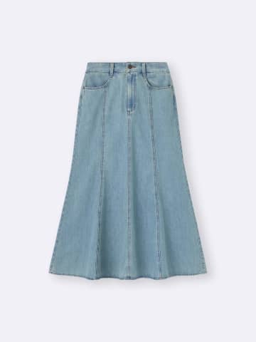 パンツよりこっちがいいかも！【GU】大人の垢抜け♡「デニムスカート」