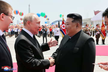 「血潮で結ばれた戦闘的友愛」金正恩氏、プーチン氏に祝電