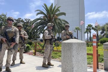 米海兵隊200人ロス入り　デモ対応、抗議激化の恐れ