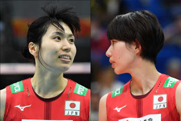 元日本代表の新鍋理沙さんと石井優希さんが読売巨人vs日本ハム戦でファーストピッチを担当