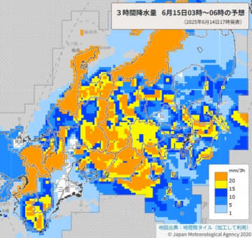 【速報】埼玉で急な強い雨、落雷に注意　24時間に80ミリの雨予報　あす昼過ぎから竜巻にも警戒