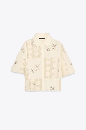 【ZARA】刺繍が目を引く「シャレ見えシャツ」