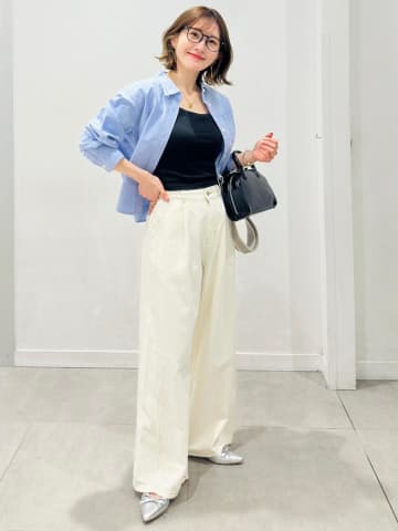 【GUのブルーシャツ】40・50代が即こなれる♡「着回しコーデ」