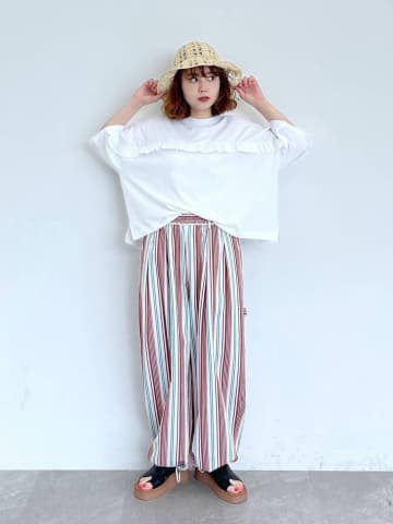 大人のワンツーコーデ →【niko and ...】の「柄ボトムス」で簡単オシャ見え！
