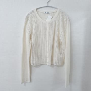 トップスにも羽織りにも♡GUの透かし編みカーデが今っぽくて使える！