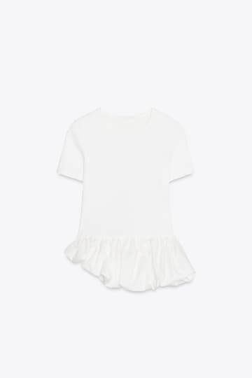 体型カバーに“この1枚”！【ZARA】大人可愛い♡「ペプラムトップス」