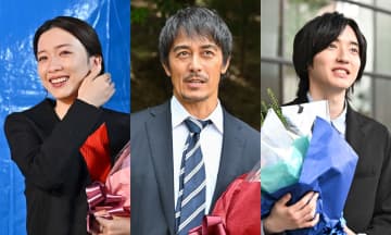 『キャスター』阿部寛、永野芽郁、道枝駿佑らがオールアップ「非常に悩みましたし、難しい役でした」