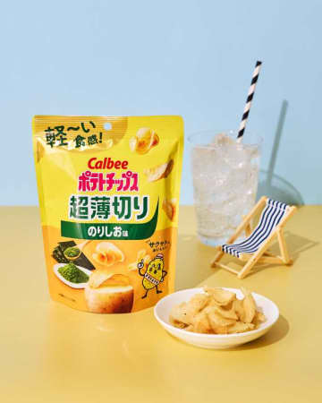 カルビーポテトチップス｢超薄切り｣シリーズに『のりしお』が期間限定で登場♪