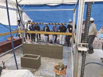 竹中土木／階段製作に建設用３Ｄプリンター活用、静岡県内の造成工事で見学会