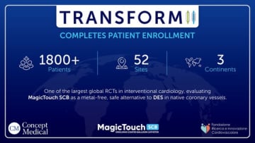 Fondazione Ricerca e Innovazione Cardiovascolare、天然冠状血管における MagicTouch SCB と DES を比較する画期的な研究である TRANSFORM II RCT への登録を完了
