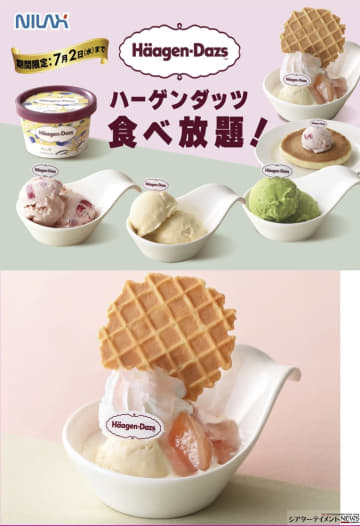 時間無制限‼ ハーゲンダッツ夢の食べ放題! バニラ ストロベリー グリーンティー 期間限定！