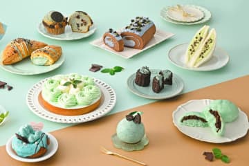 エキュート大宮にチョコミントスイーツ集結、クロワッサン、パイ、サンドなど全26種