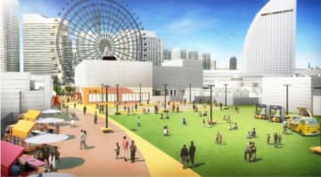みなとみらい に”芝生でくつろげる憩いの場”が誕生！横浜ワールドポーターズの屋上スペースが7/18リニューアルオープン