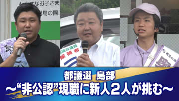 ＜都議選2025＞【島部】「非公認」の現職に新人2人が挑む　各候補が島の振興策を訴え