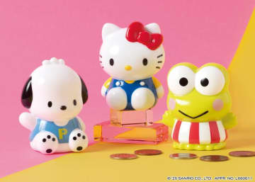 ハローキティたちの貯金箱がガシャポンに登場！ 「サンリオキャラクターズ ミニ貯金箱」発売ハローキティ、けろけろけろっぴ、ポチャッコの全3種がラインナップ