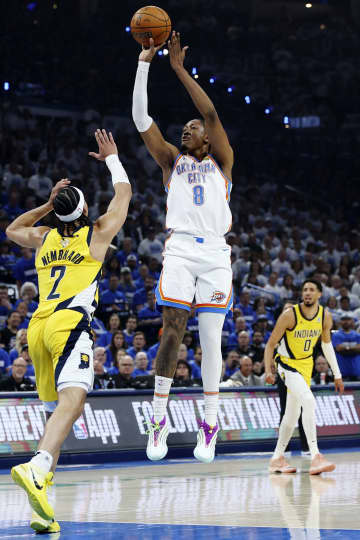 NBA決勝、サンダーが王手　第5戦、ペーサーズに勝利