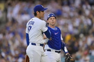 大谷翔平の興奮ぶりを感じ取った捕手のスミス「彼を落ち着かせようとしたけど難しかった」