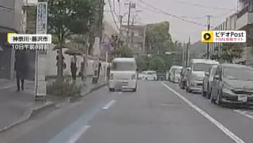 【独自】無理やり歩道走ってコンビニ駐車場に入る車　センターライン飛び出し衝突寸前の逆走車　危険運転連発するタクシーも