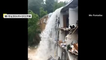 「あぁ！なんということだ！」アパートから吹き出す濁流…未曽有の洪水で6人死亡　住人「次の瞬間子供と一緒に廊下を泳いでいた」　アメリカ