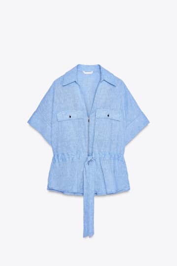 【ZARAのブルー】1枚でこなれ見え！「優秀トップス」
