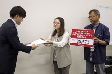 保険適用継続求め署名提出　OTC類似薬、8万5千人