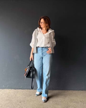 【ユニクロのパンツ】40・50代が真似したい♡「サマ見えコーデ」