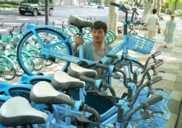 シェア自転車にクールサドルカバー取り付け―浙江省杭州市