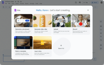 Googleの動画作成ツール「Google Vids」が「Google スライド」から動画を生成可能に／各スライドのテキスト、画像、要素を使って動画のシーンを作成できる