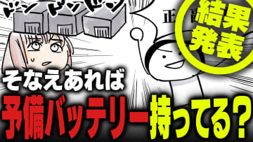 週刊アンケート：【結果発表】カメラの予備バッテリーもっている？