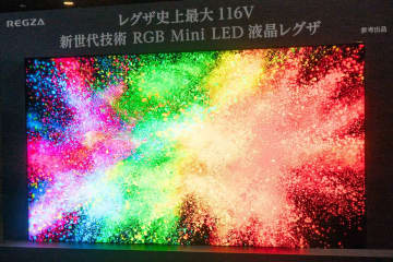 レグザ、かつてない高色純度＆広色域の「RGB Mini LED液晶レグザ」。2025年度中の商品化を目指す